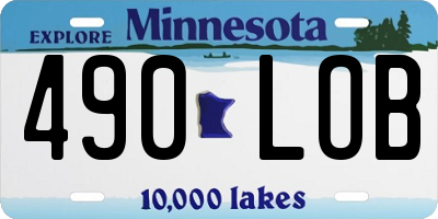 MN license plate 490LOB