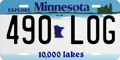 MN license plate 490LOG