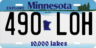 MN license plate 490LOH