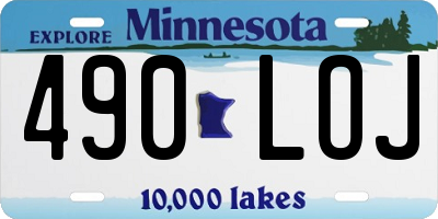 MN license plate 490LOJ