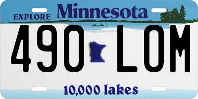 MN license plate 490LOM