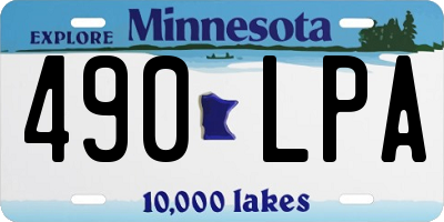 MN license plate 490LPA