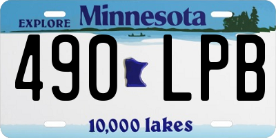 MN license plate 490LPB