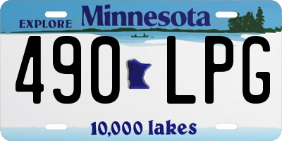 MN license plate 490LPG