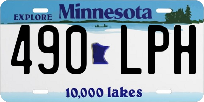 MN license plate 490LPH