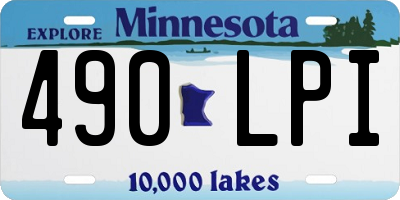 MN license plate 490LPI