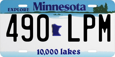 MN license plate 490LPM