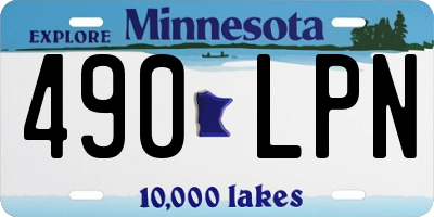 MN license plate 490LPN