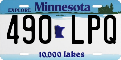 MN license plate 490LPQ
