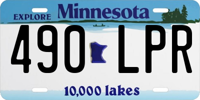 MN license plate 490LPR