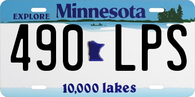 MN license plate 490LPS
