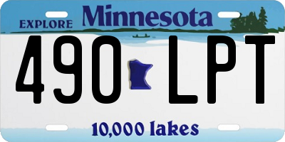 MN license plate 490LPT