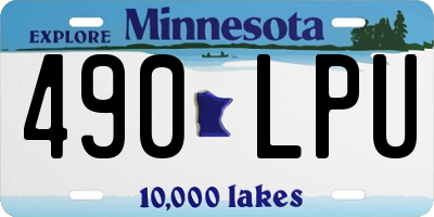 MN license plate 490LPU