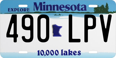 MN license plate 490LPV