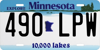 MN license plate 490LPW
