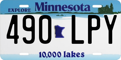 MN license plate 490LPY