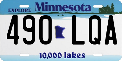 MN license plate 490LQA