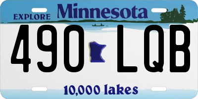 MN license plate 490LQB