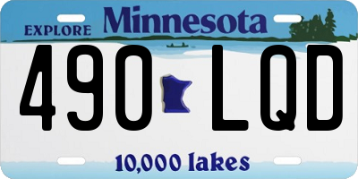 MN license plate 490LQD
