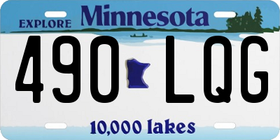 MN license plate 490LQG