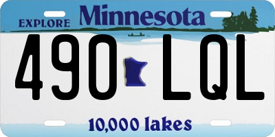 MN license plate 490LQL
