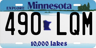 MN license plate 490LQM