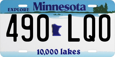 MN license plate 490LQO