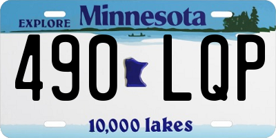 MN license plate 490LQP