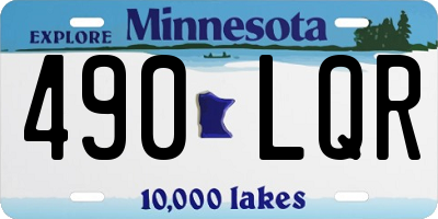 MN license plate 490LQR