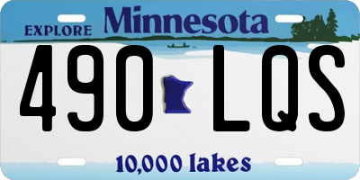 MN license plate 490LQS