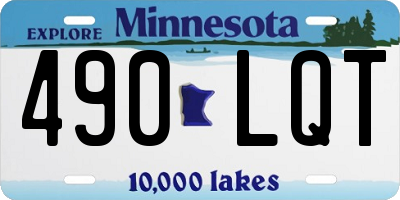 MN license plate 490LQT
