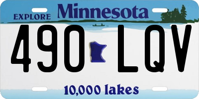 MN license plate 490LQV