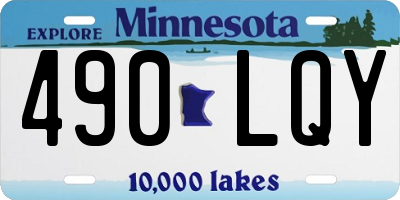 MN license plate 490LQY