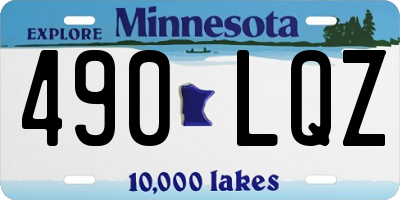 MN license plate 490LQZ