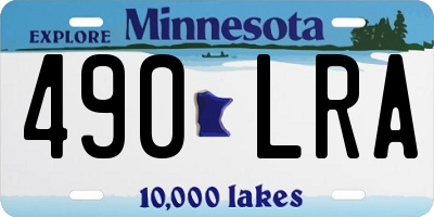 MN license plate 490LRA