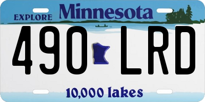 MN license plate 490LRD