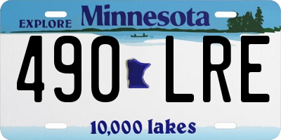 MN license plate 490LRE
