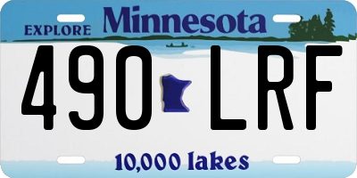 MN license plate 490LRF