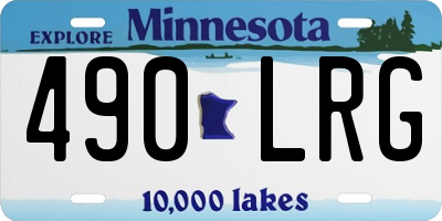 MN license plate 490LRG