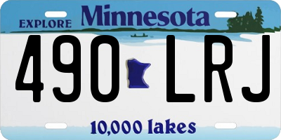 MN license plate 490LRJ