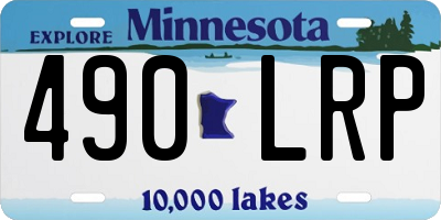 MN license plate 490LRP