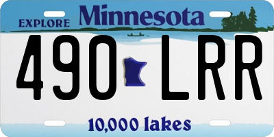 MN license plate 490LRR