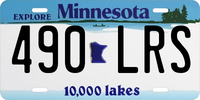 MN license plate 490LRS