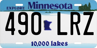 MN license plate 490LRZ