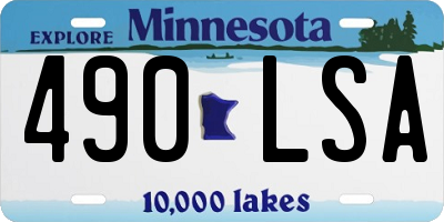 MN license plate 490LSA