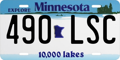 MN license plate 490LSC