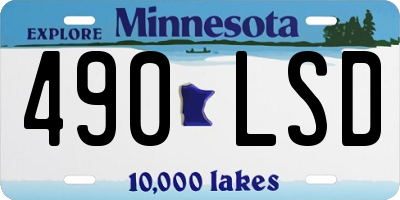 MN license plate 490LSD
