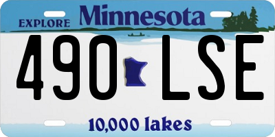 MN license plate 490LSE