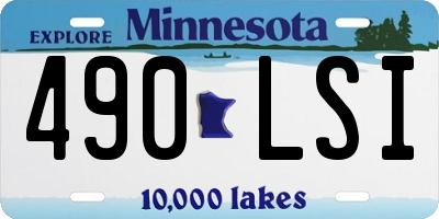 MN license plate 490LSI