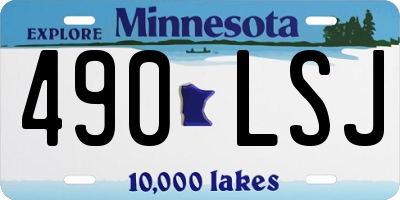 MN license plate 490LSJ